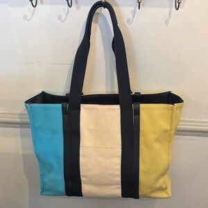 Large Chinese Laundry Colorblock Canvas Tote Bag